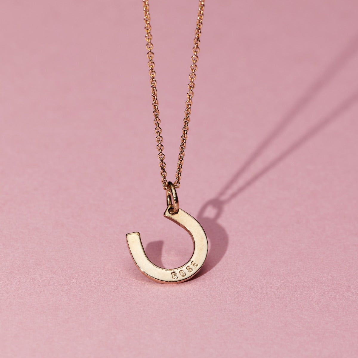 Personalised Birthstone Horseshoe Necklace