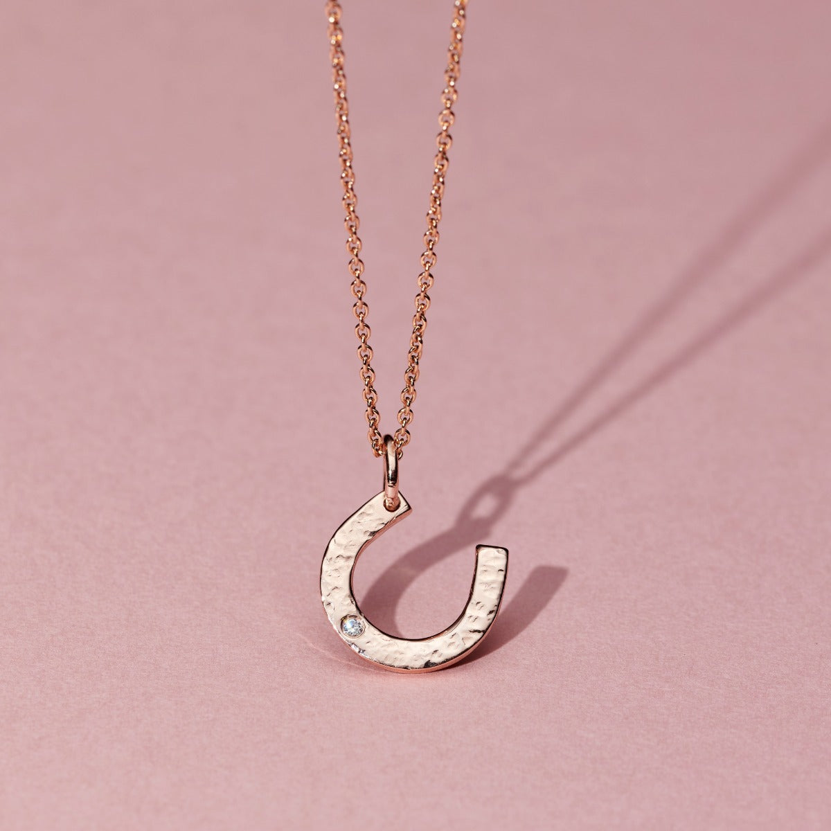 Personalised Birthstone Horseshoe Necklace