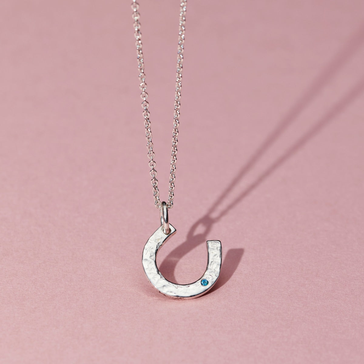 Personalised Birthstone Horseshoe Necklace