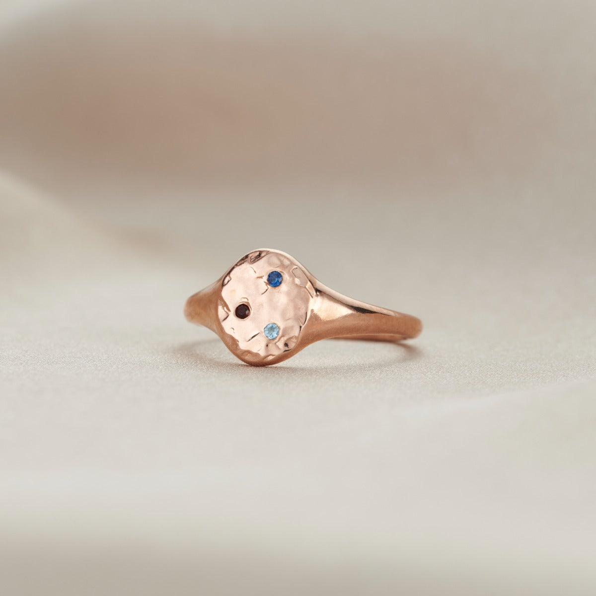 Confetti Birthstone Signet Ring