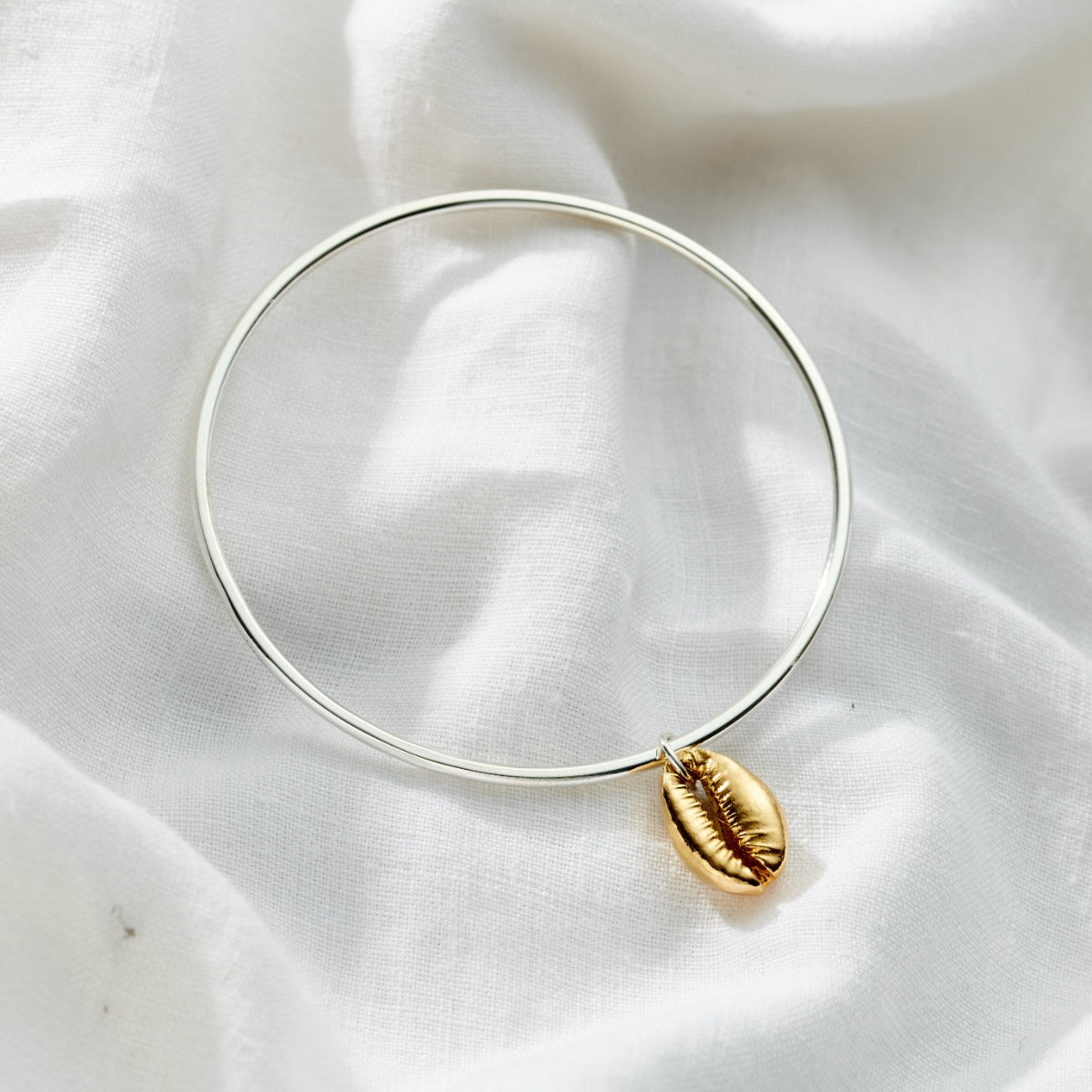 Personalised Cowrie Charm Bangle