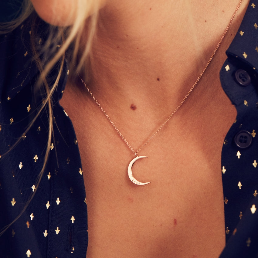 Personalised Crescent Moon Necklace