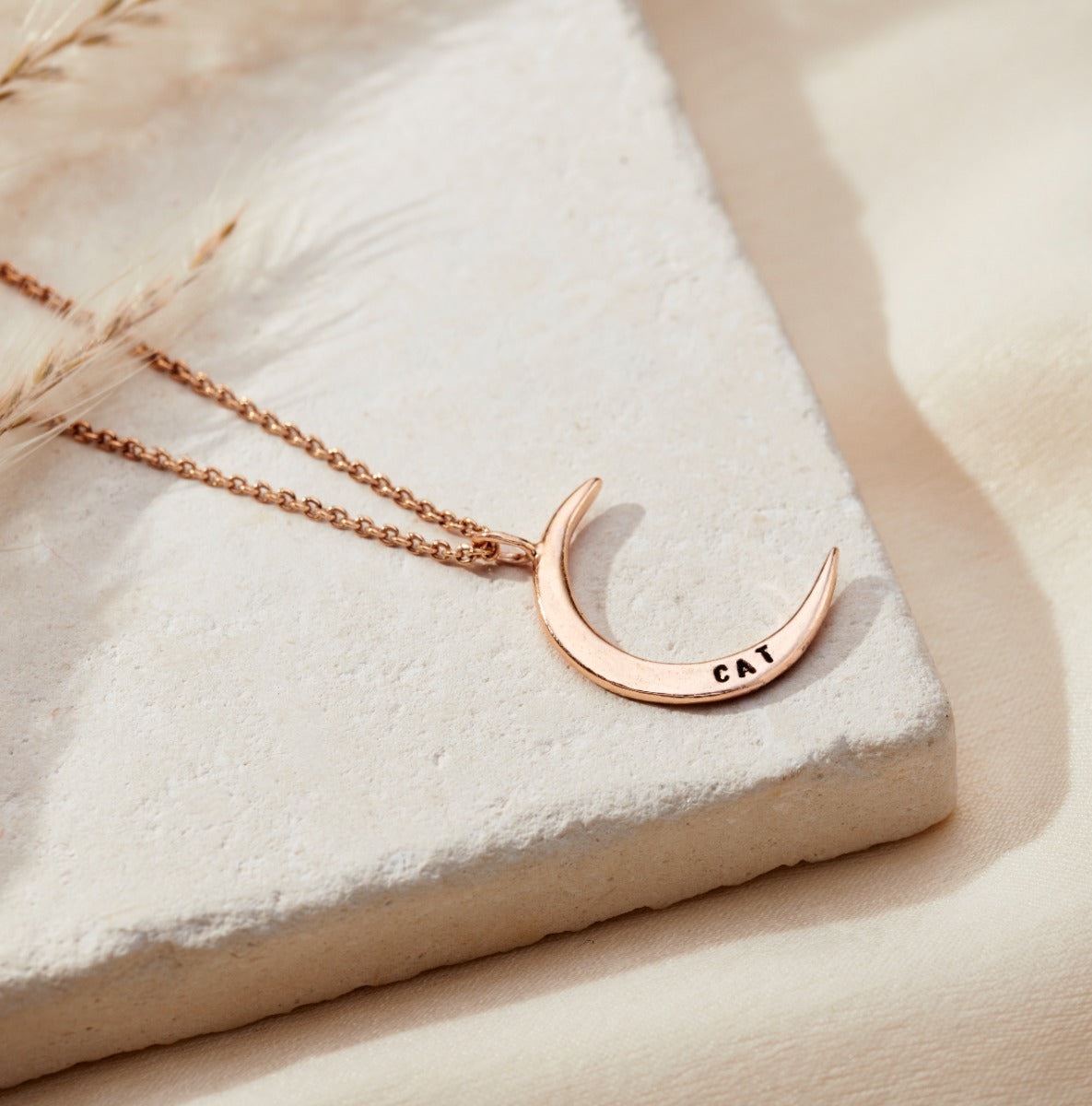 Personalised Crescent Moon Necklace