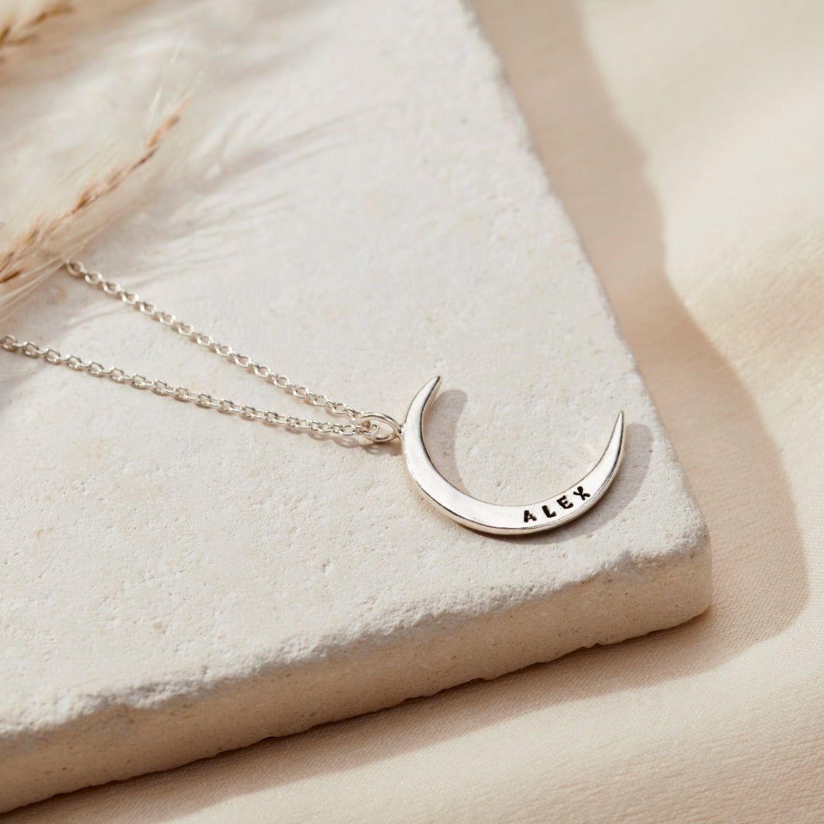 Personalised Crescent Moon Necklace