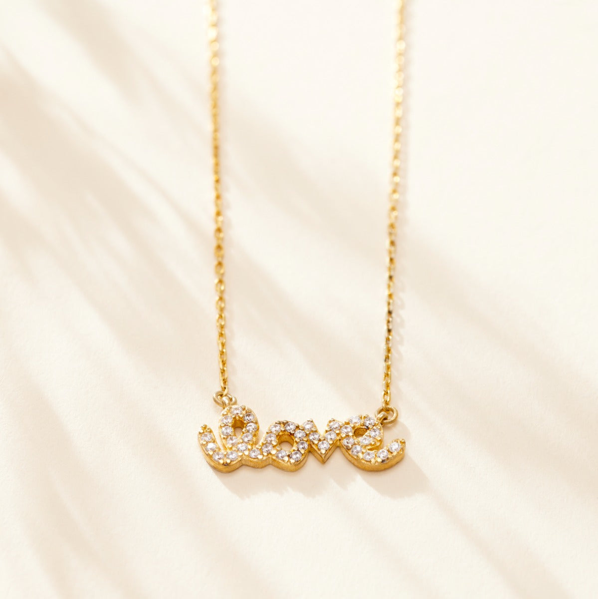 CZ Love Pendant Necklace