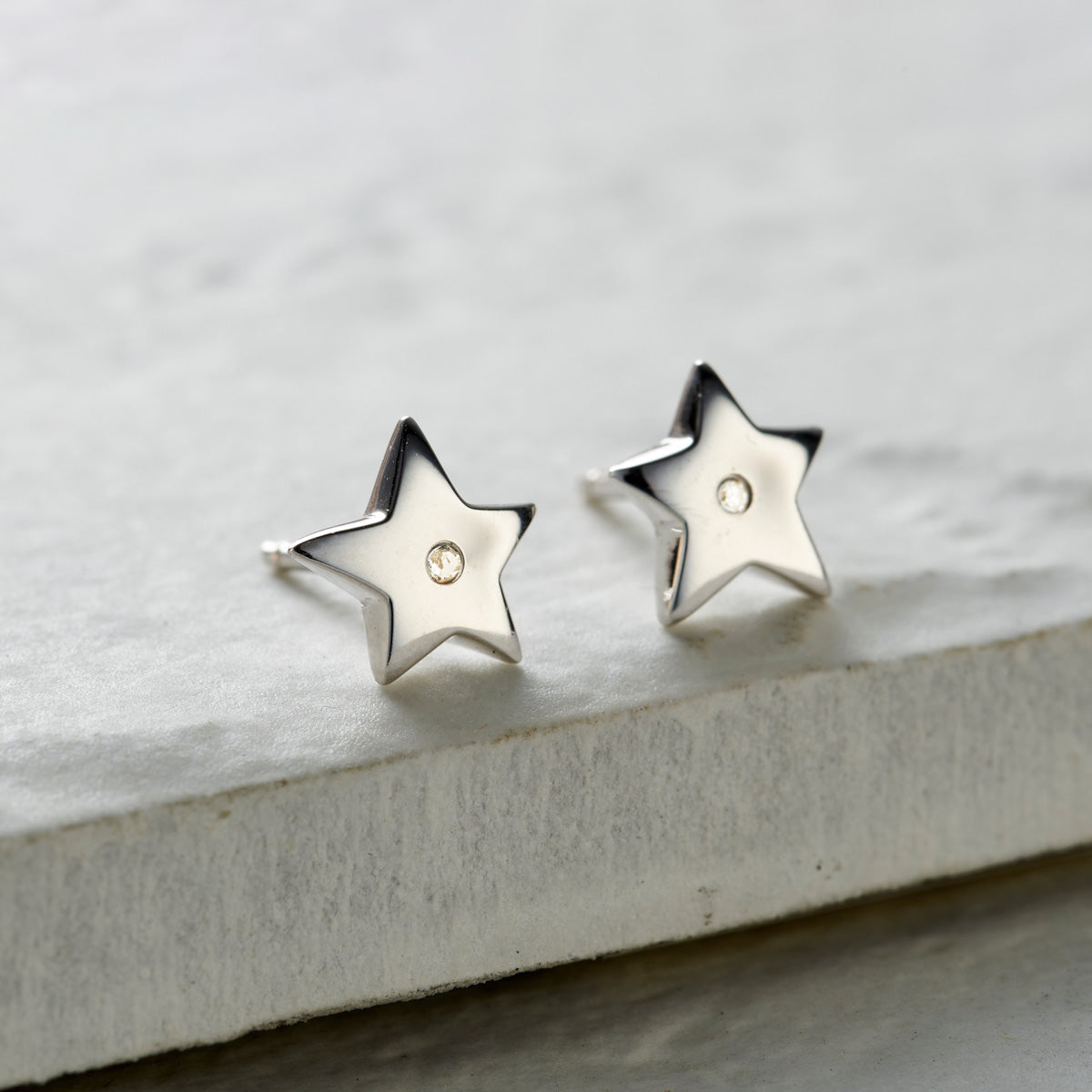 Diamond Star Stud Earrings