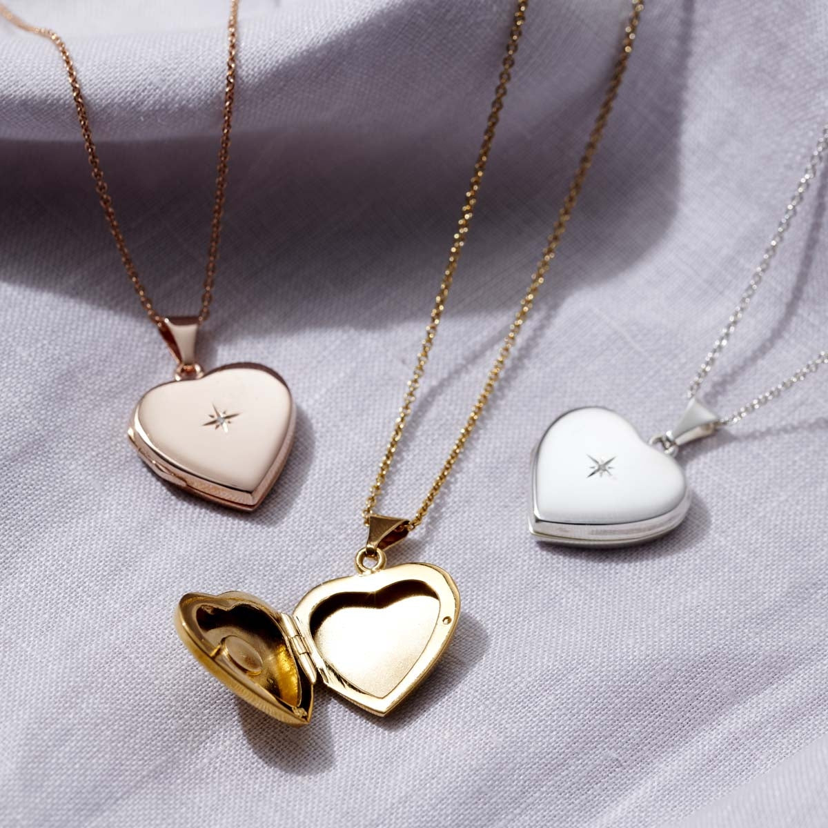 Heart Locket With Diamond Necklace