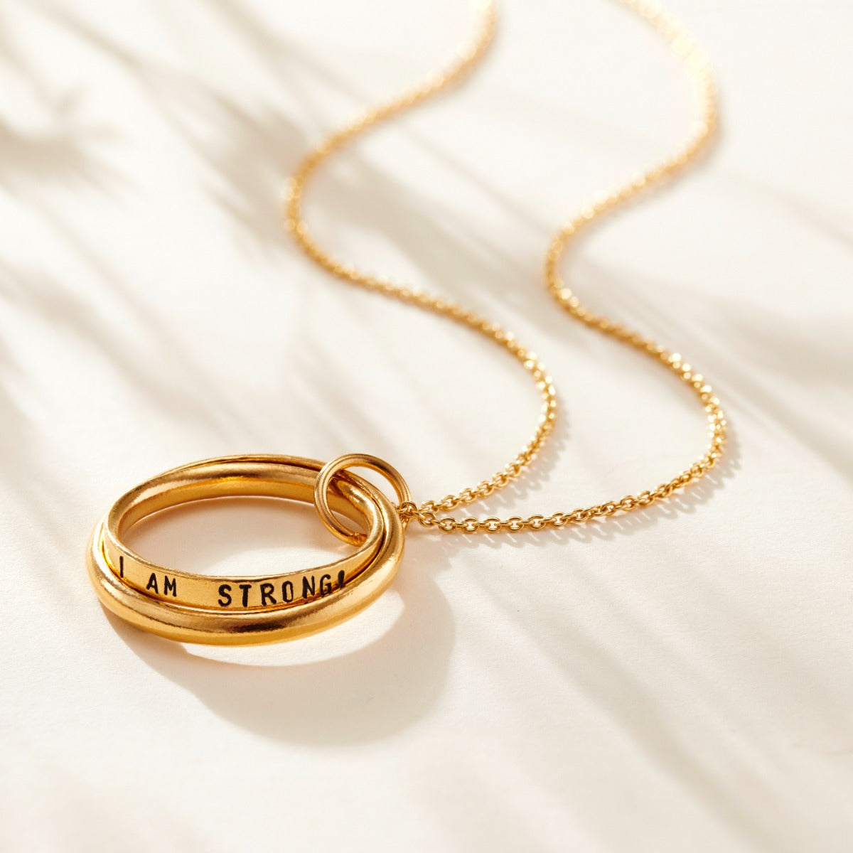 Personalised Double Secret Script Ring Necklace