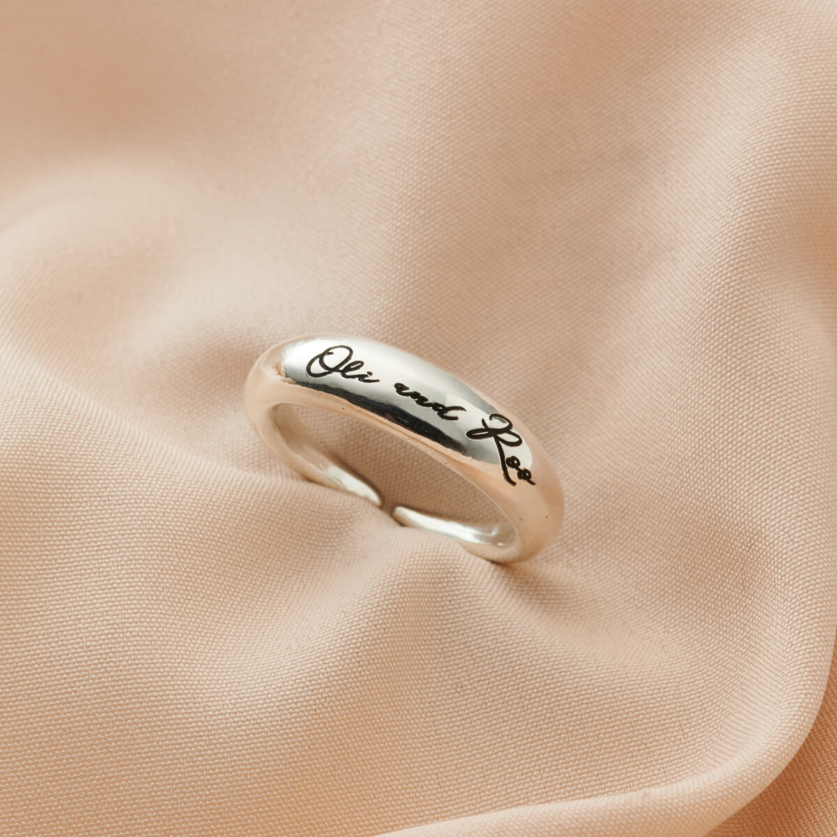 Personalised Engraved Horn Open Ring