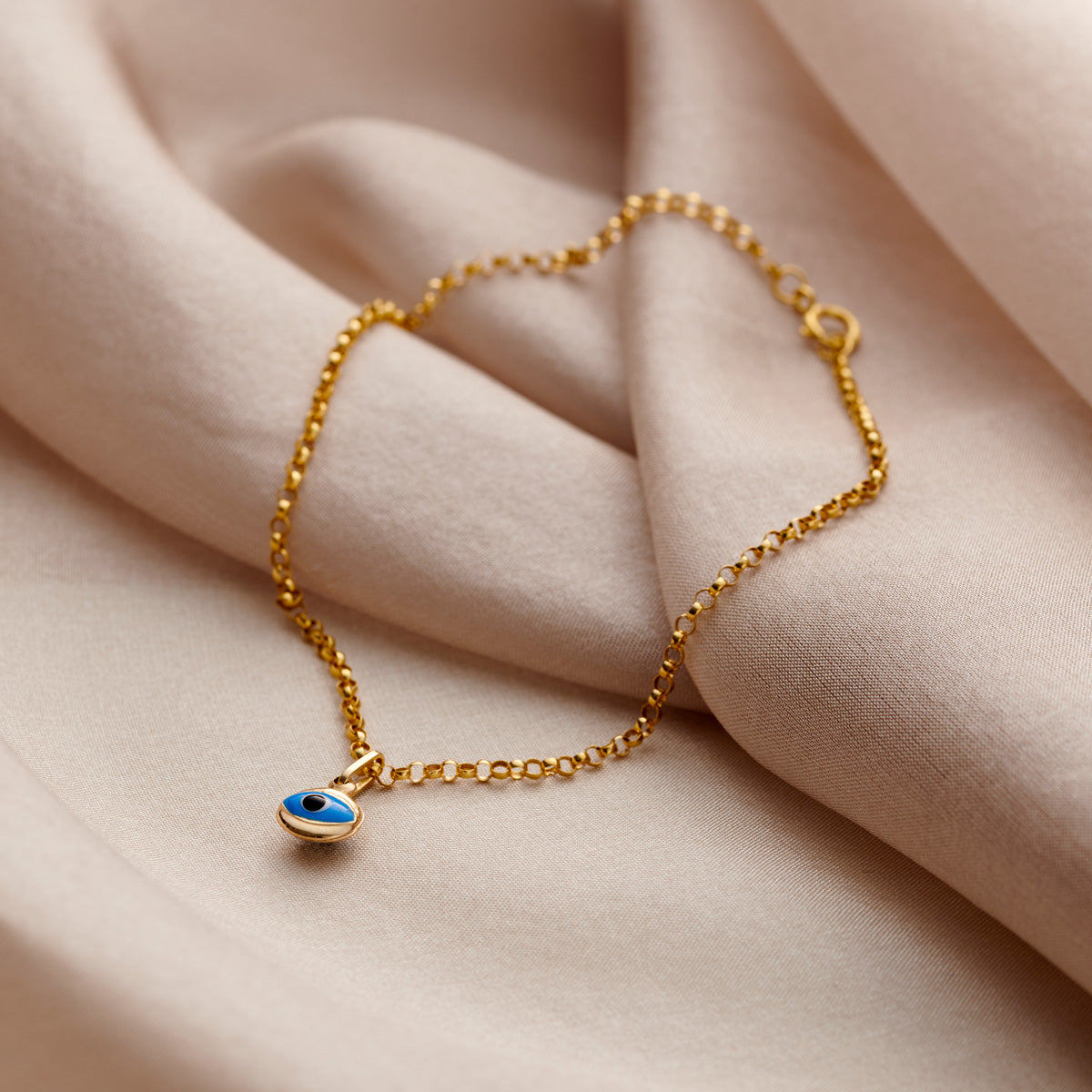 9ct Gold Evil Eye Bracelet