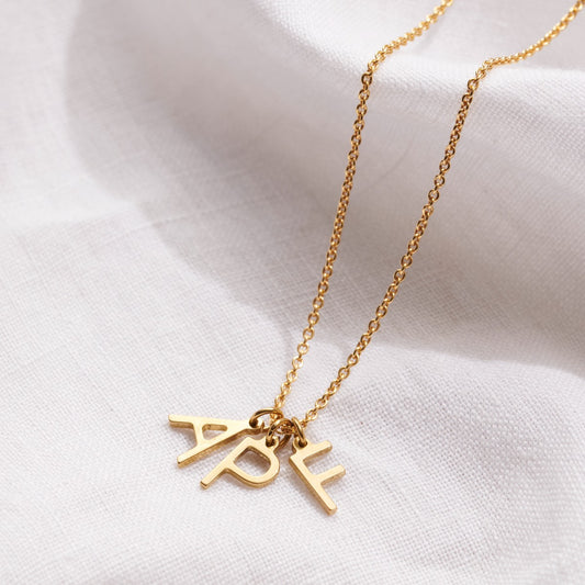 Family Letter Initial Necklace