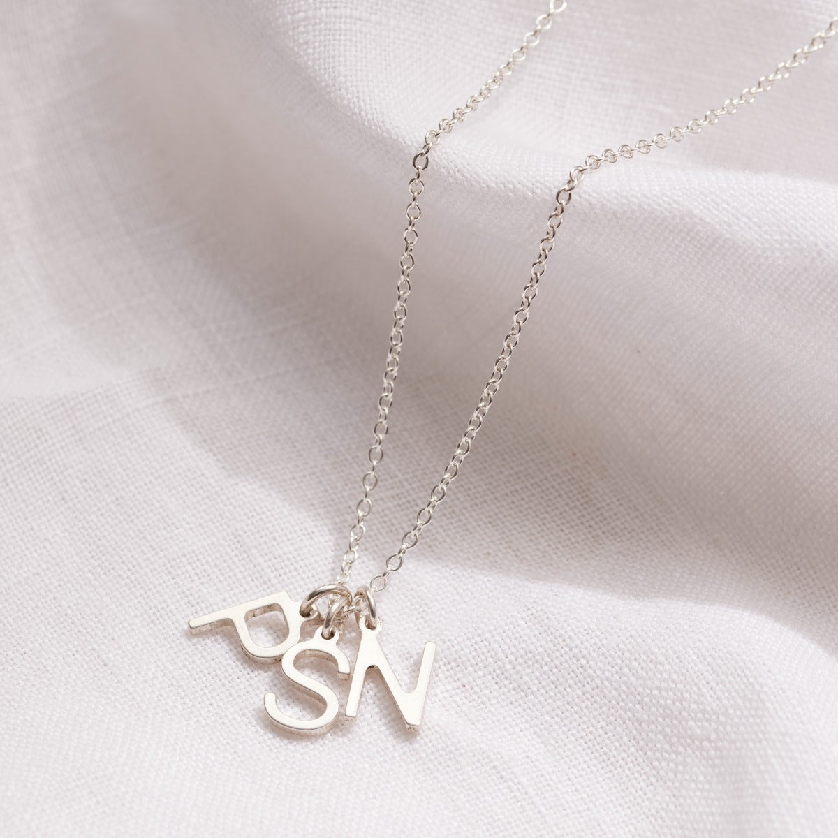 Family Letter Initial Necklace