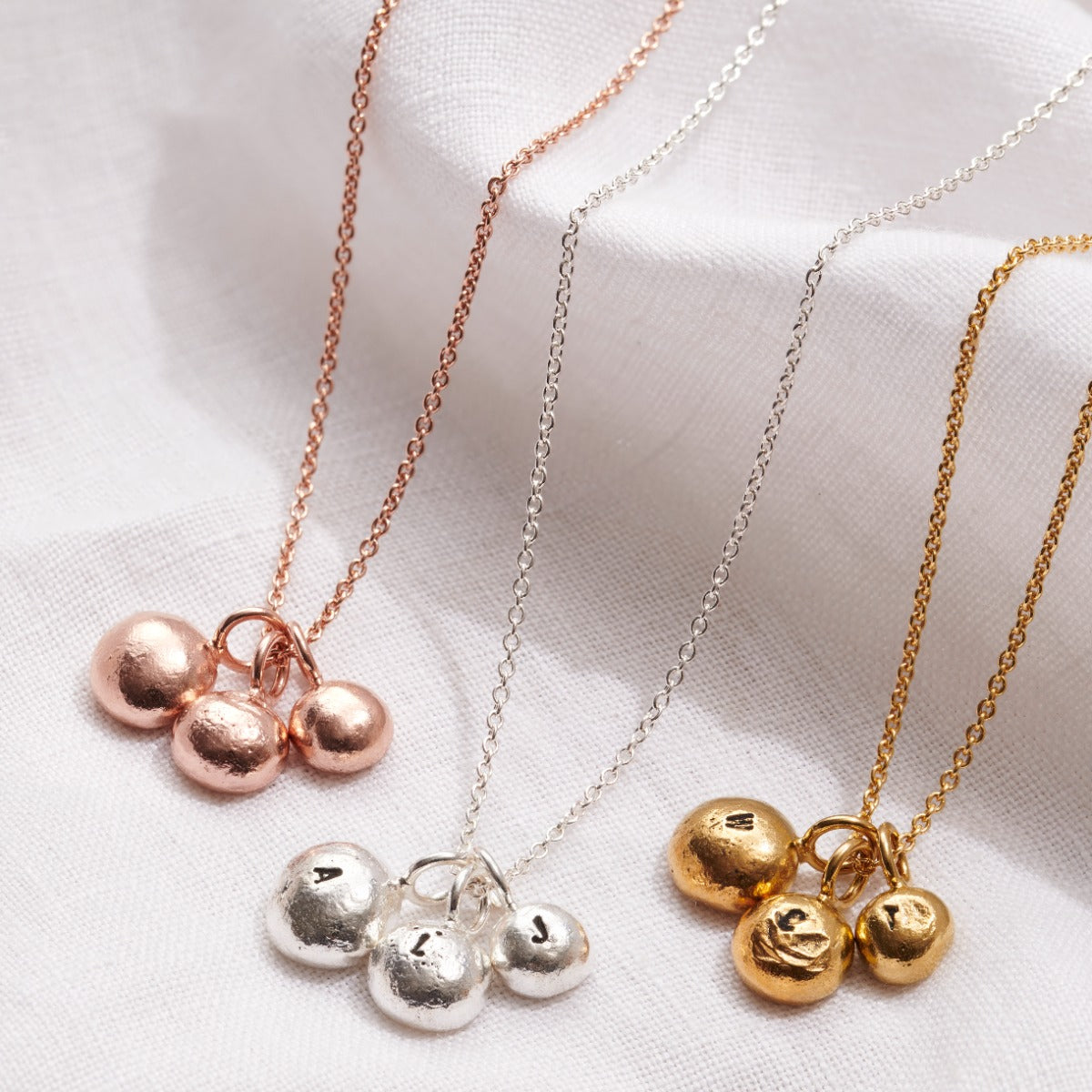 Molten Orb Family Initial Necklace