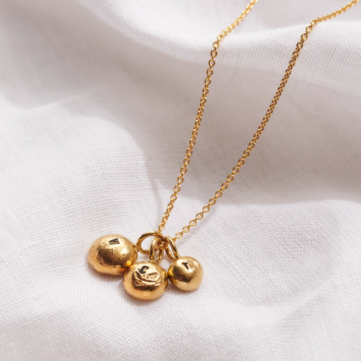 Molten Orb Family Initial Necklace