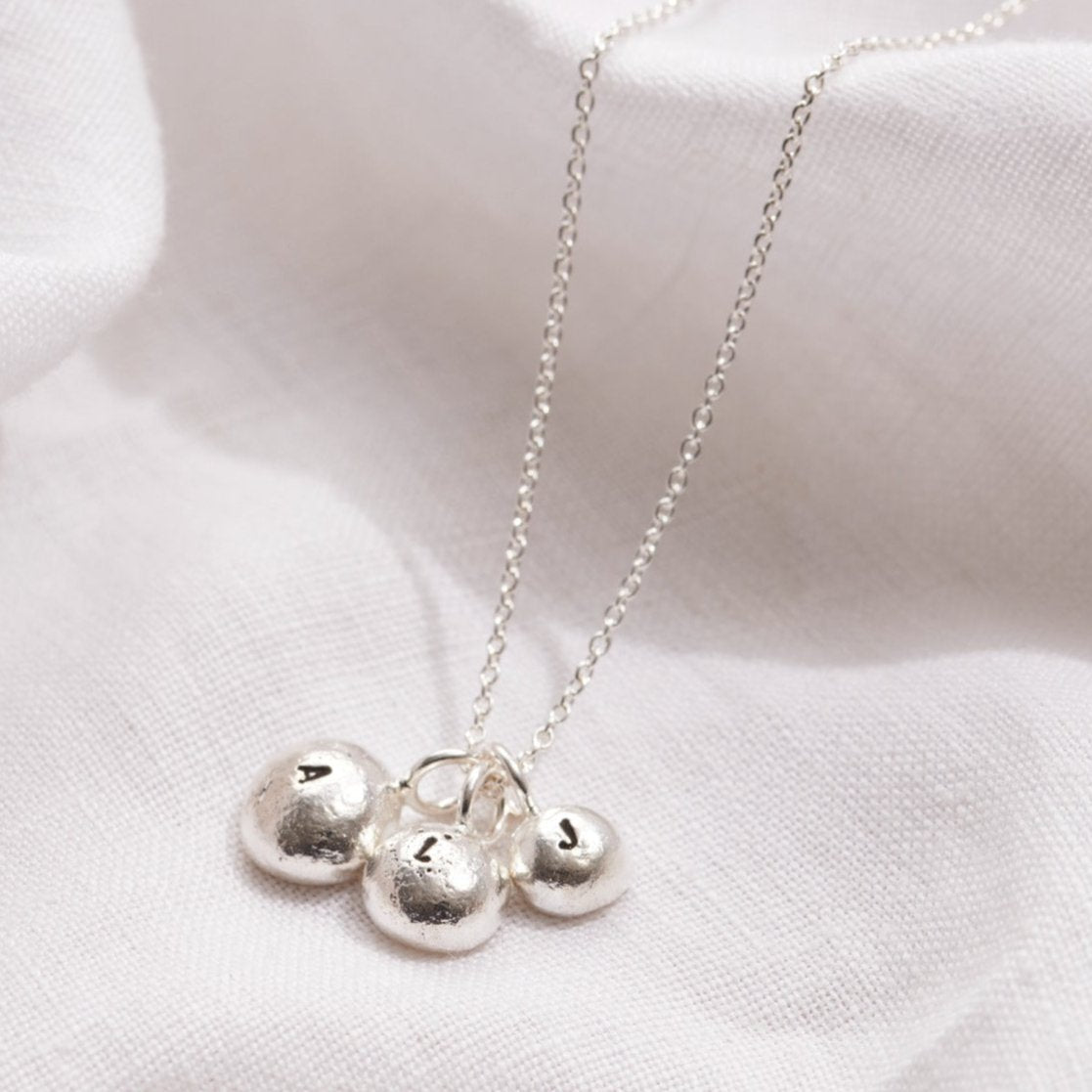 Molten Orb Family Initial Necklace