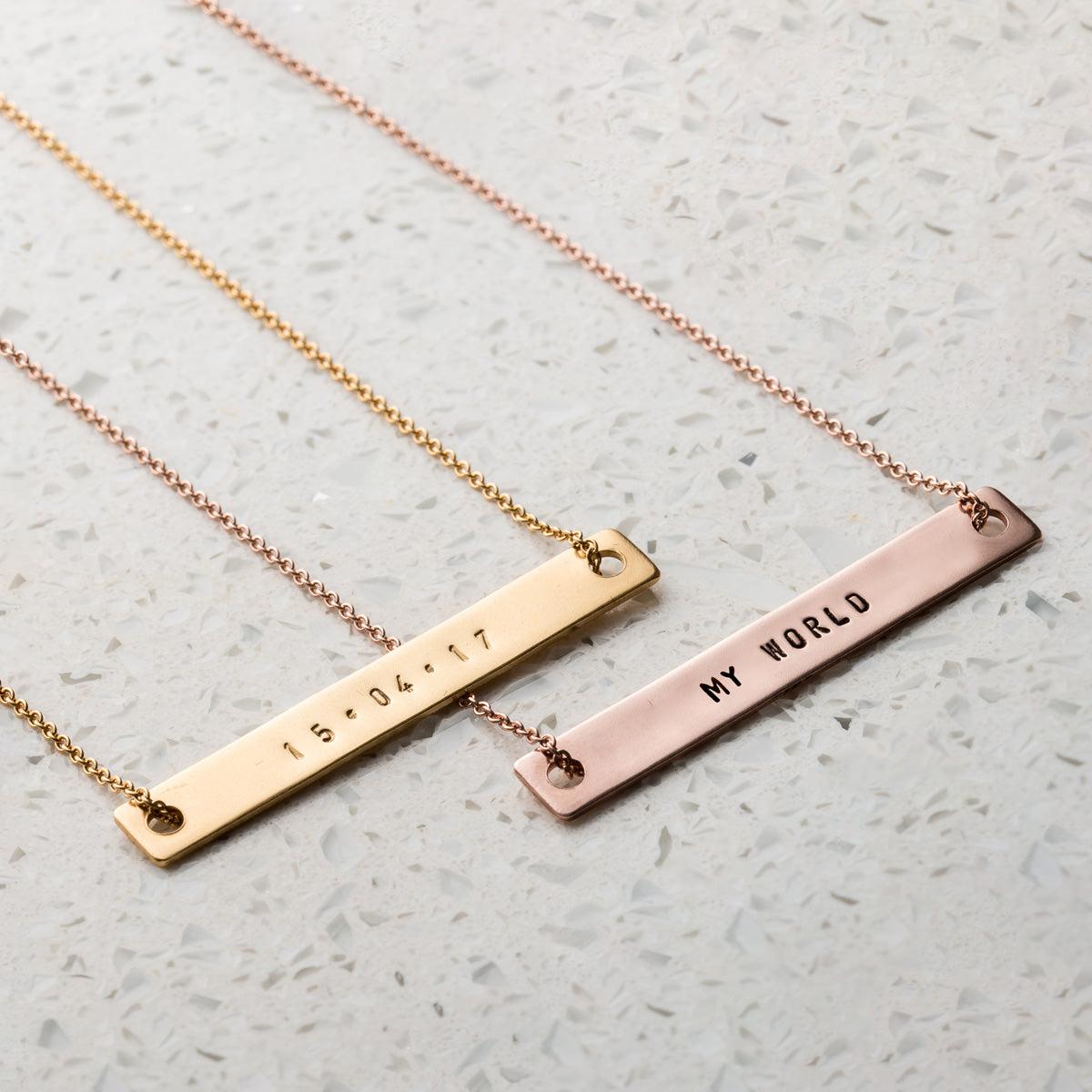 Personalised Flat Bar Necklace