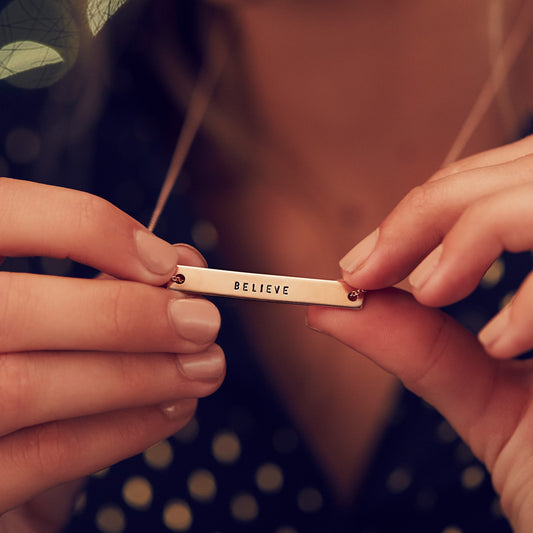 Personalised Flat Bar Necklace