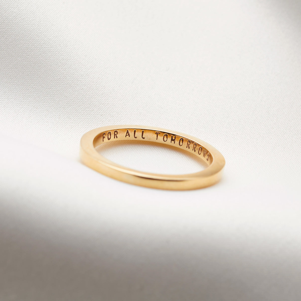 Personalised 9ct Gold Flat Wedding Ring