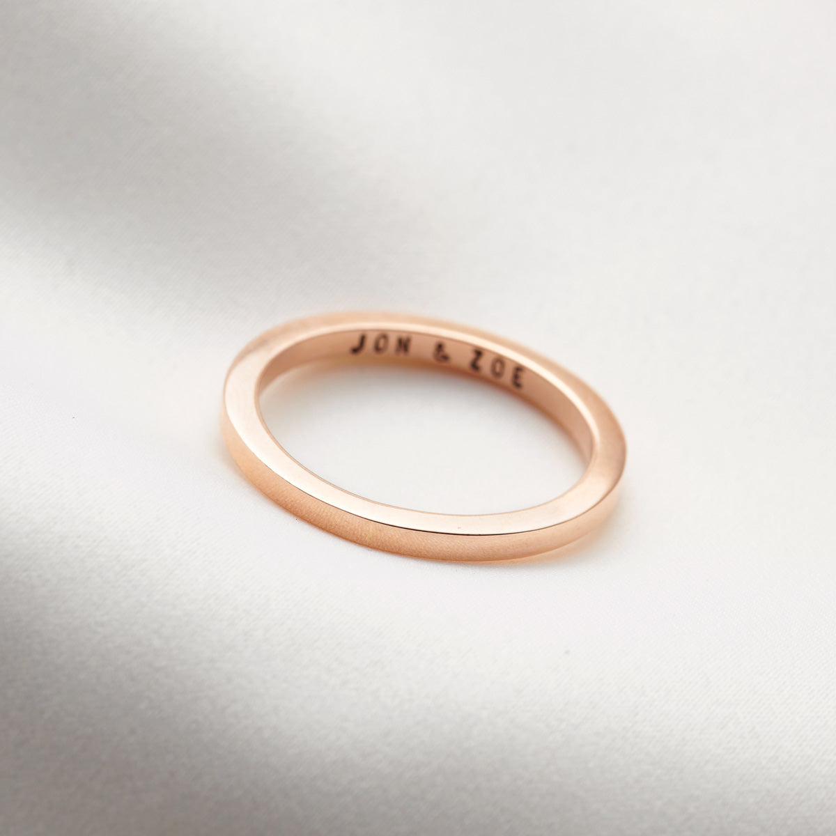 Personalised 9ct Gold Flat Wedding Ring