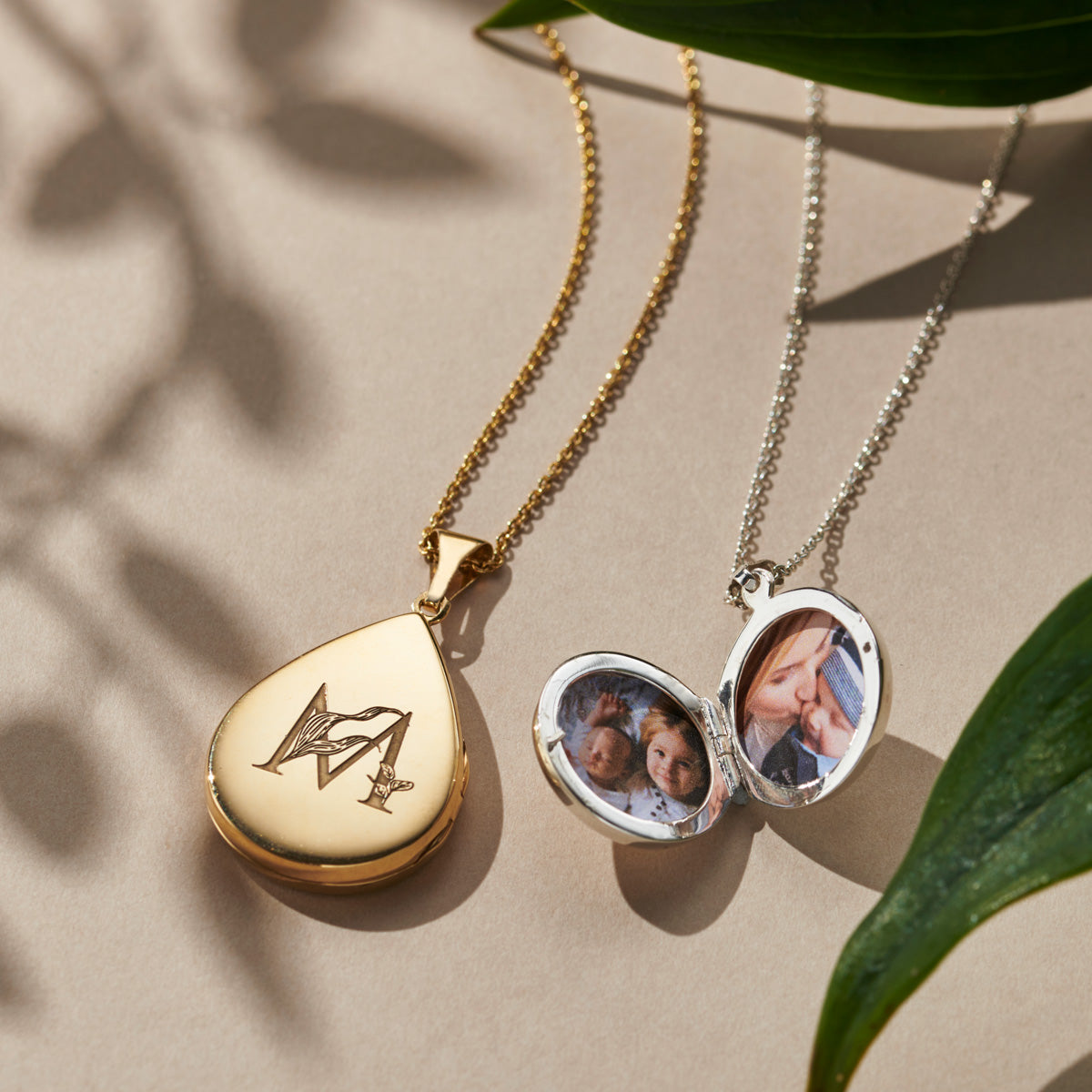 Personalised Floral Engraved Initial Locket Necklace