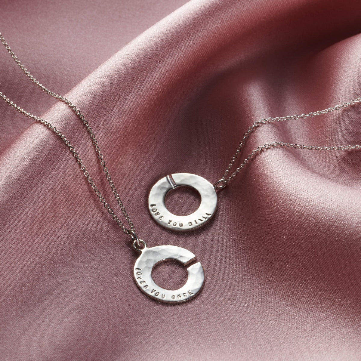 Personalised Circle Friendship Necklace Set