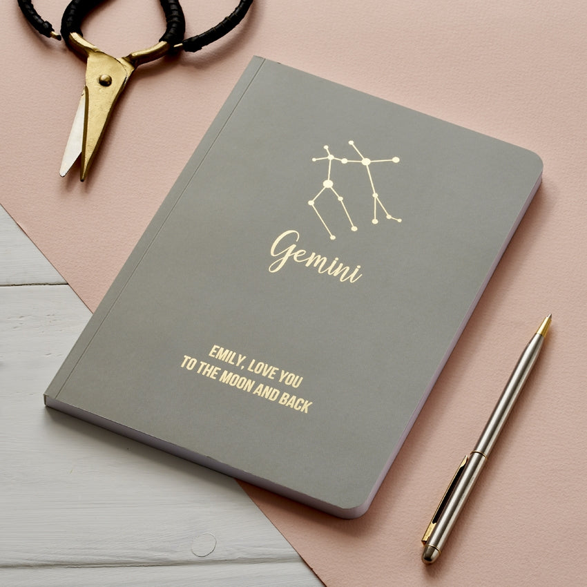 Personalised Star Sign Constellation Notebook