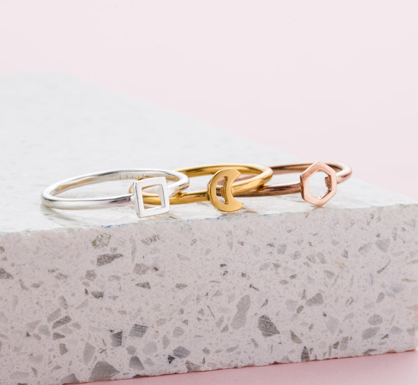 Mini Geometric Stacker Ring