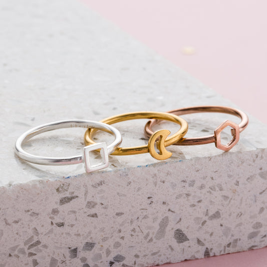 Mini Geometric Stacker Ring