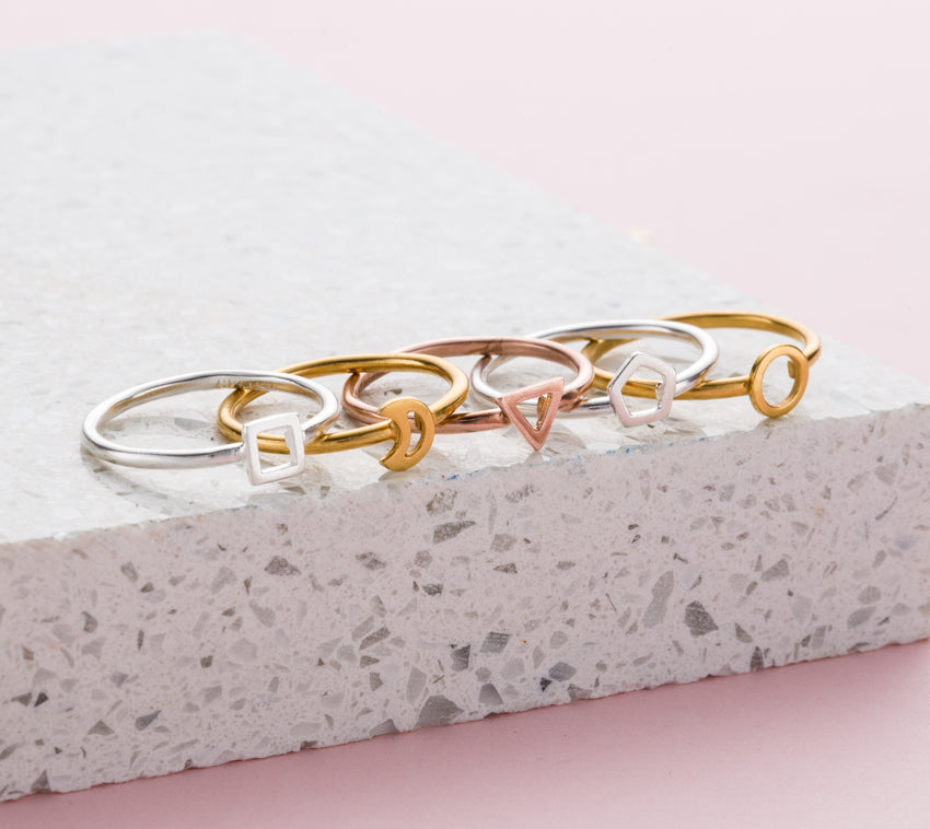 Mini Geometric Stacker Ring