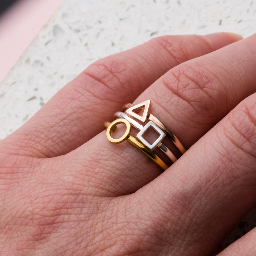 Mini Geometric Stacker Ring