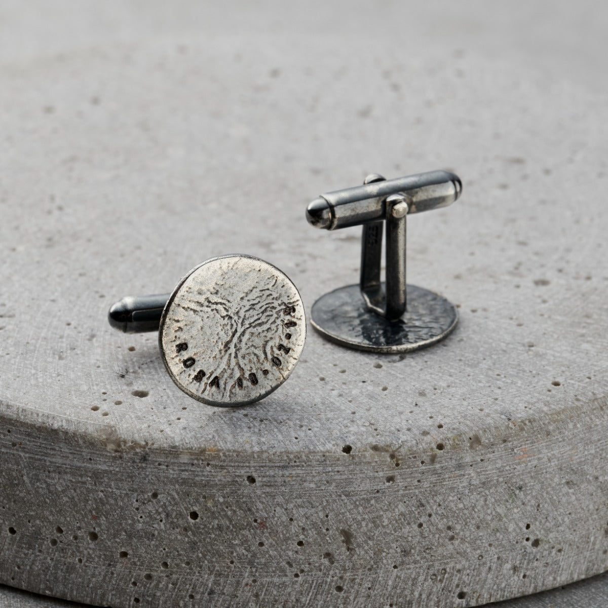 Men's Molten Disc Personalised Cufflinks