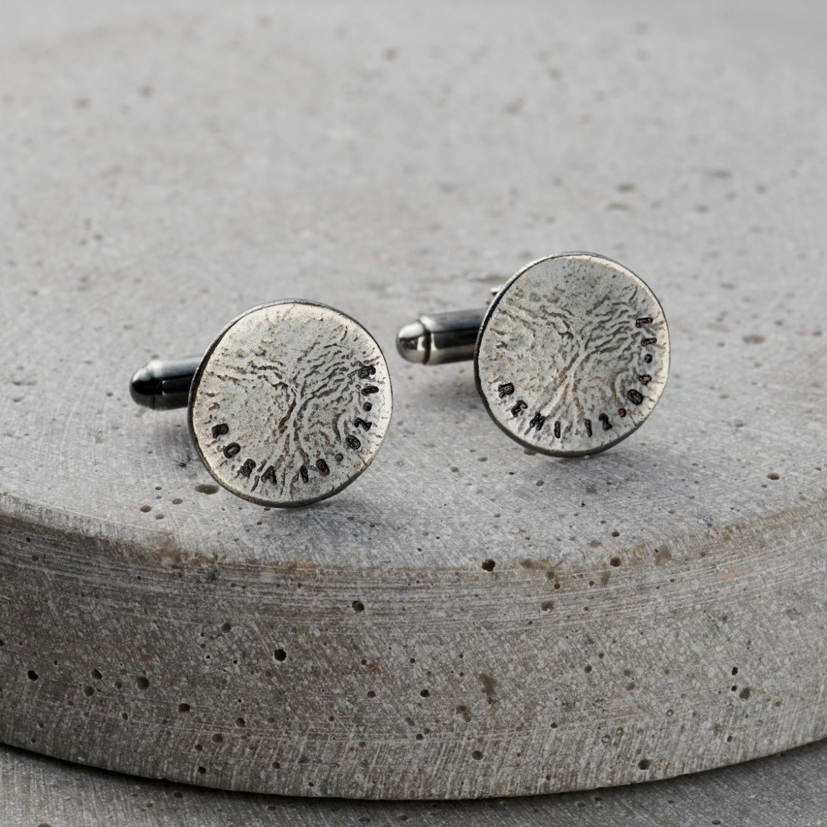 Men's Molten Disc Personalised Cufflinks