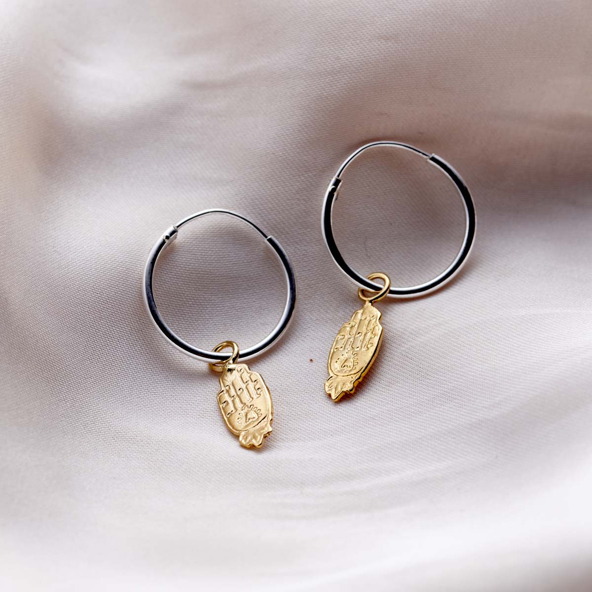 Hamsa Hand Hoop Earrings