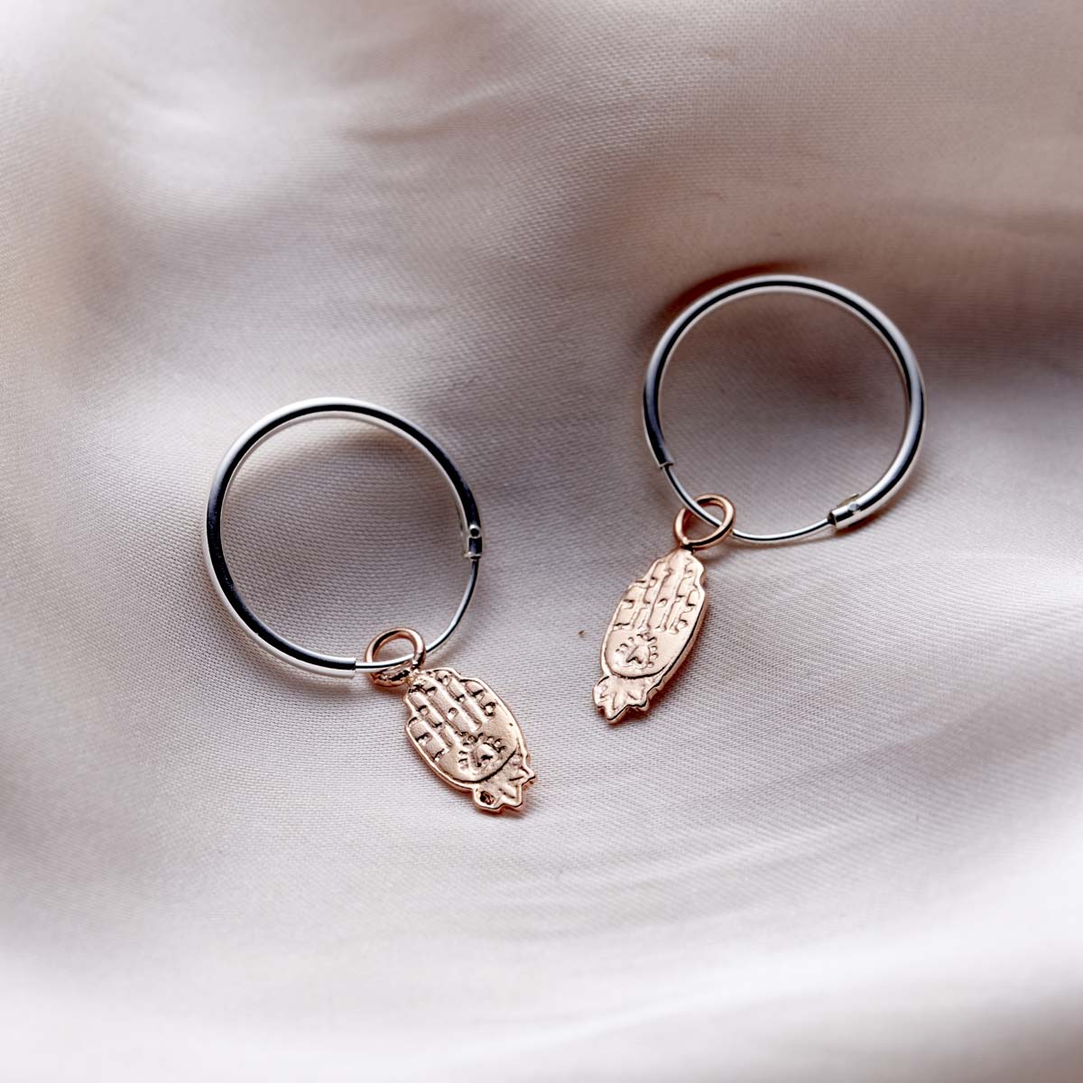 Hamsa Hand Hoop Earrings