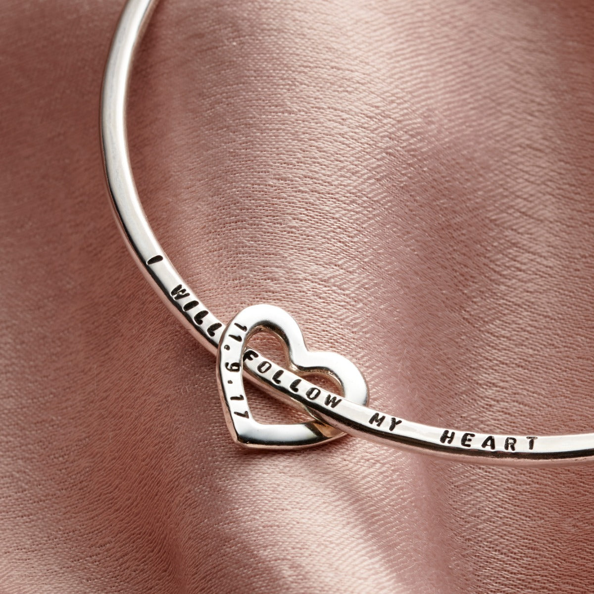 Personalised Heart Bangle