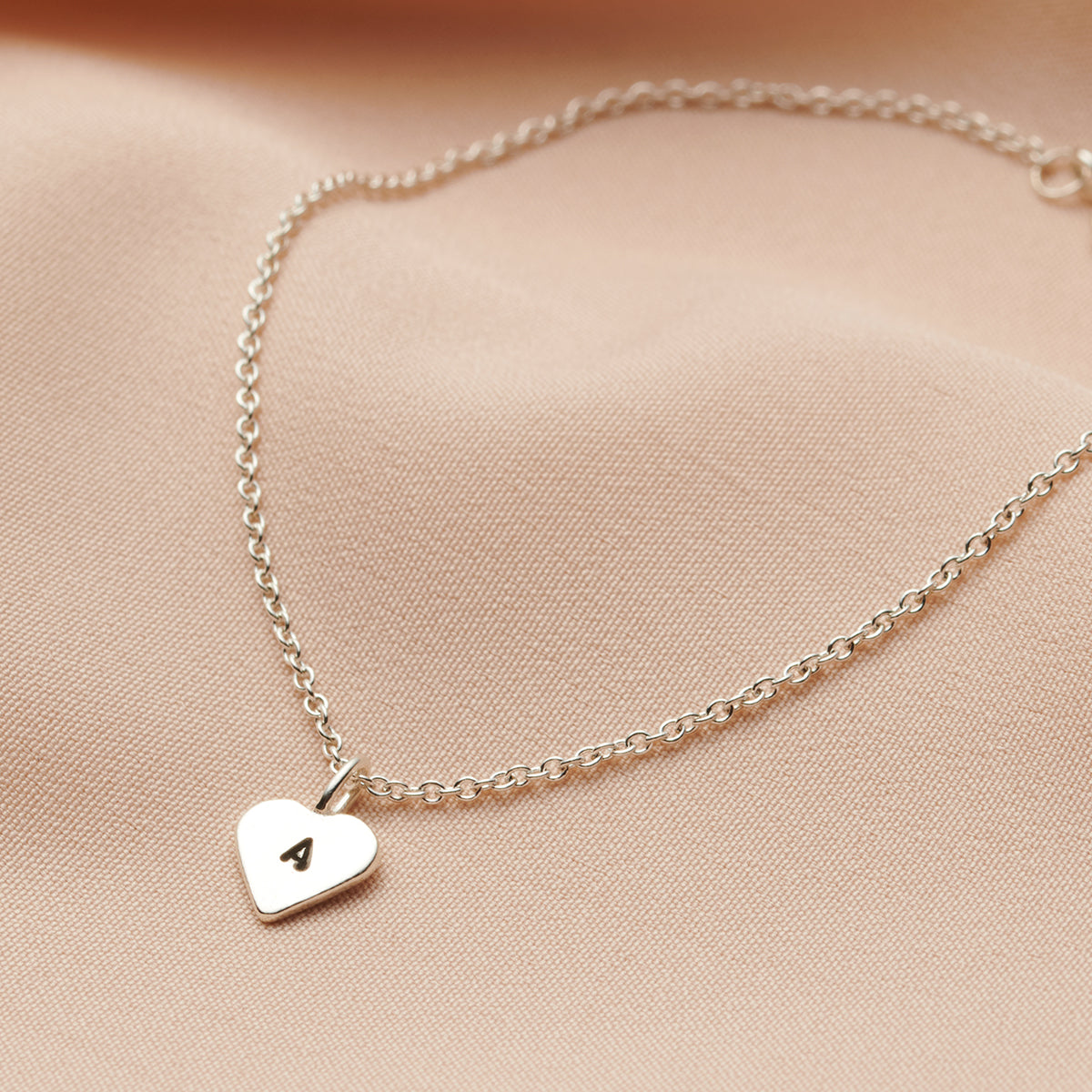 Personalised Initial Heart Charm Bracelet