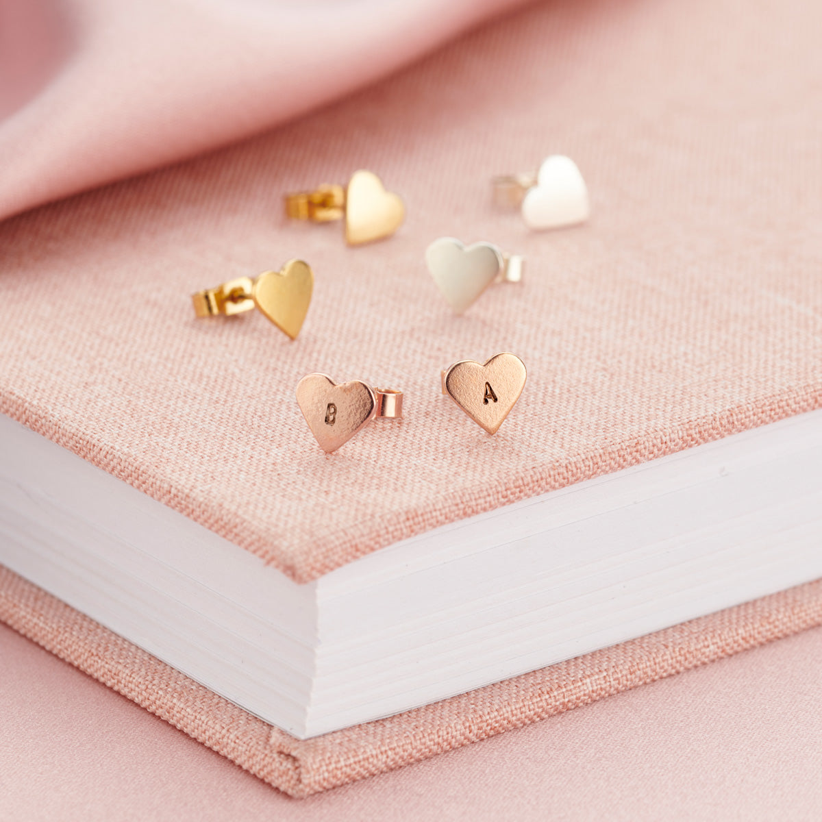 Personalised Mini Heart Stud Earrings