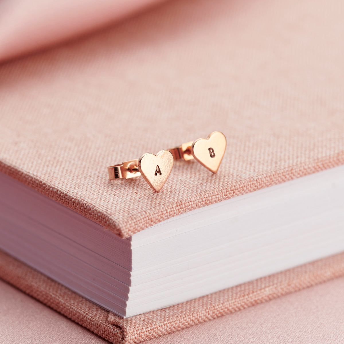 Personalised Mini Heart Stud Earrings