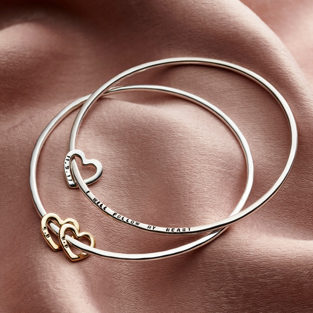 Personalised Heart Bangle