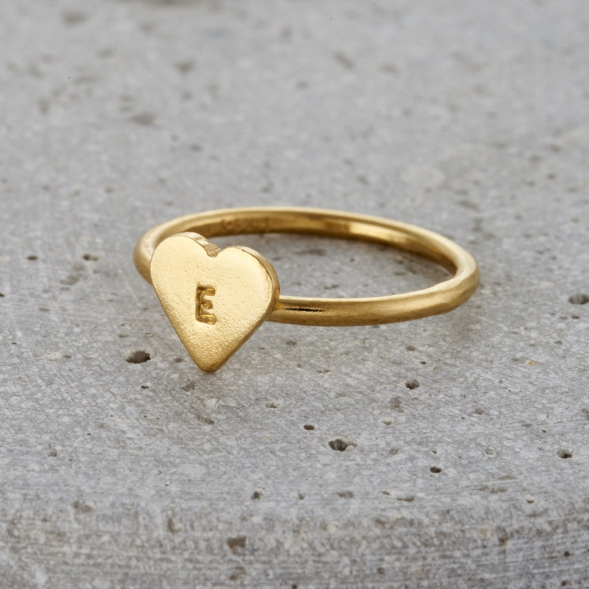 Personalised Mini Heart Ring