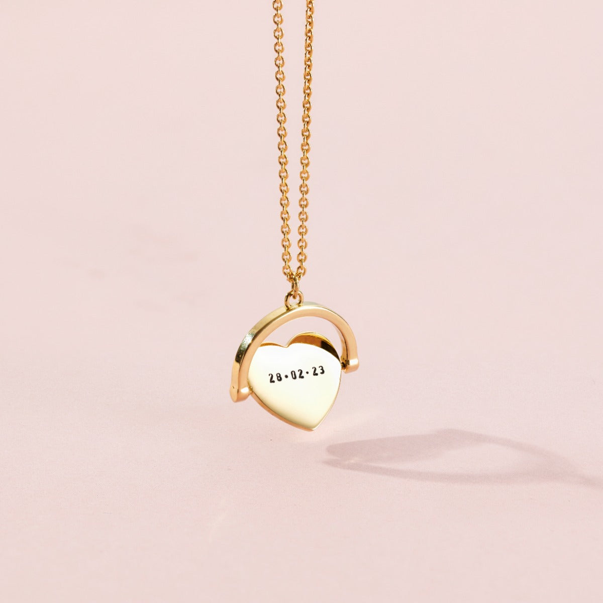 Personalised Heart Spinner Necklace