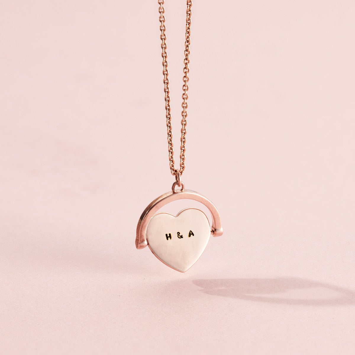 Personalised Heart Spinner Necklace