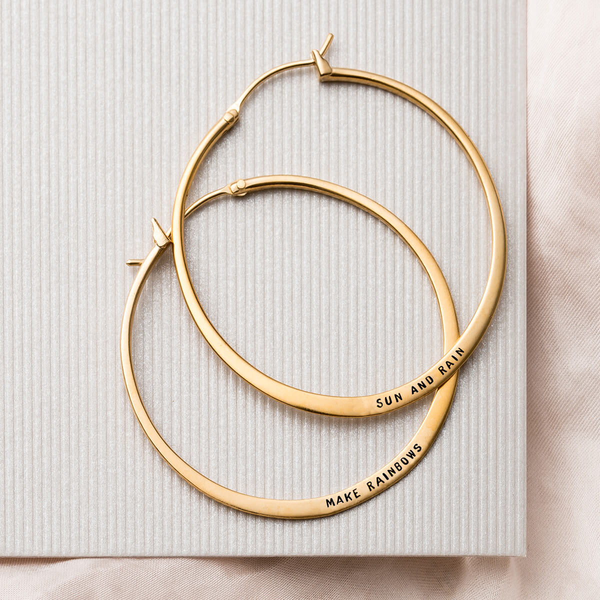 Personalised Large Verse Hoop Earrings