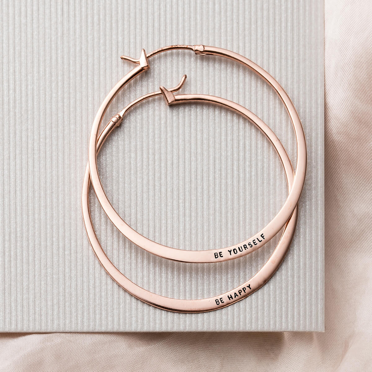 Personalised Large Verse Hoop Earrings