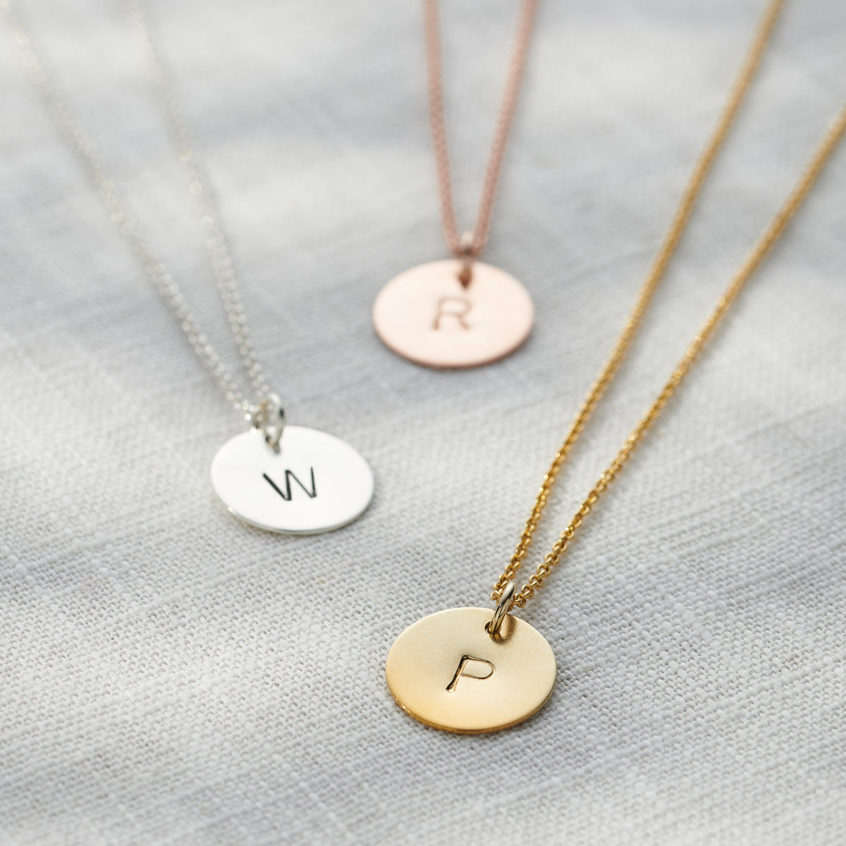 Personalised Initial Disc Necklace