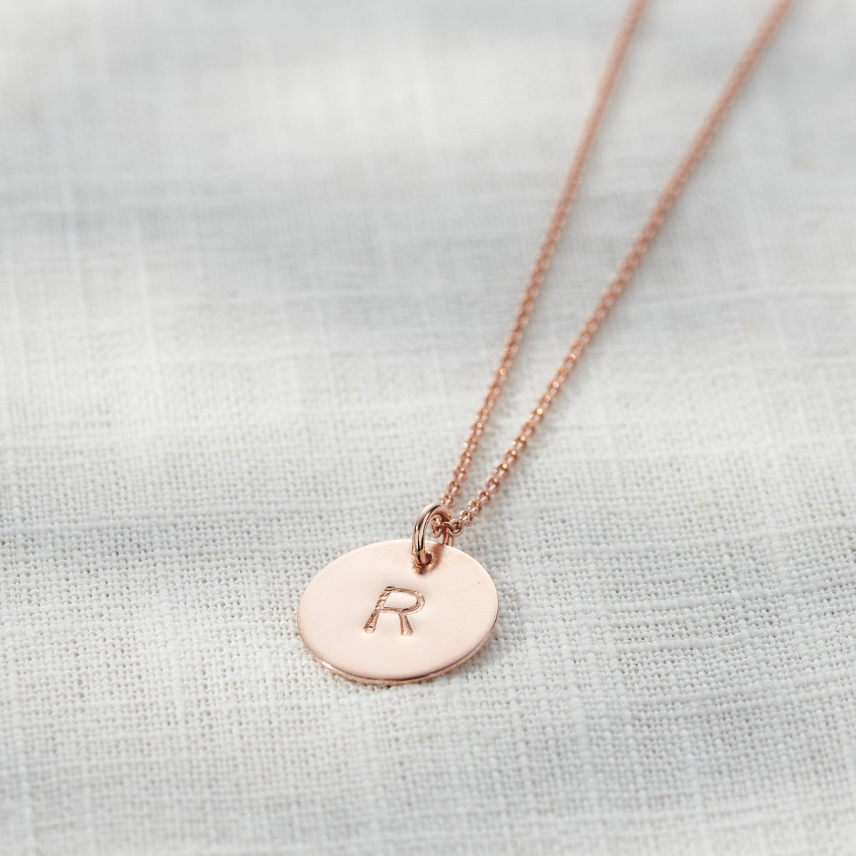 Personalised Initial Disc Necklace