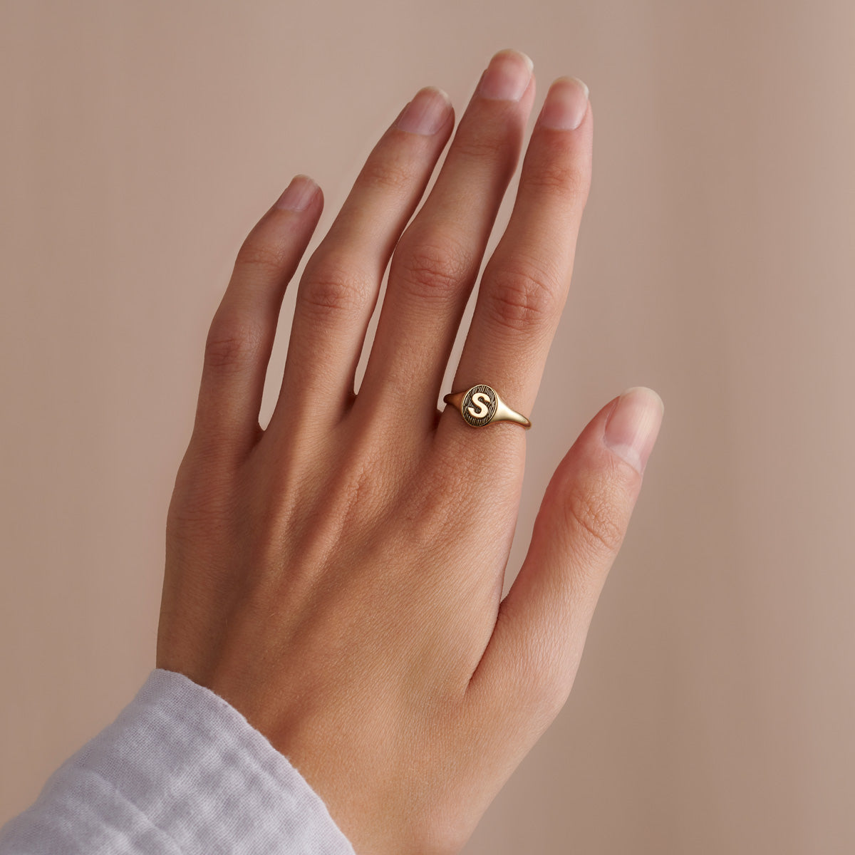 Initial Letter Signet Ring