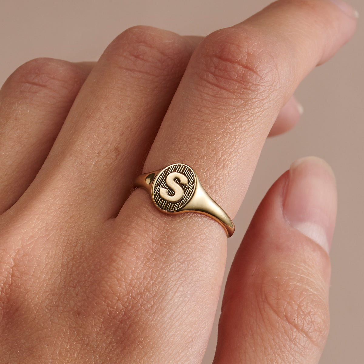 Initial Letter Signet Ring