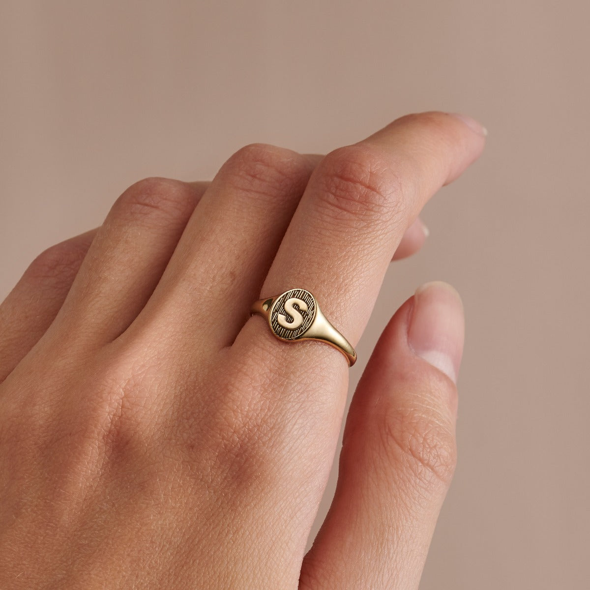 Initial Letter Signet Ring