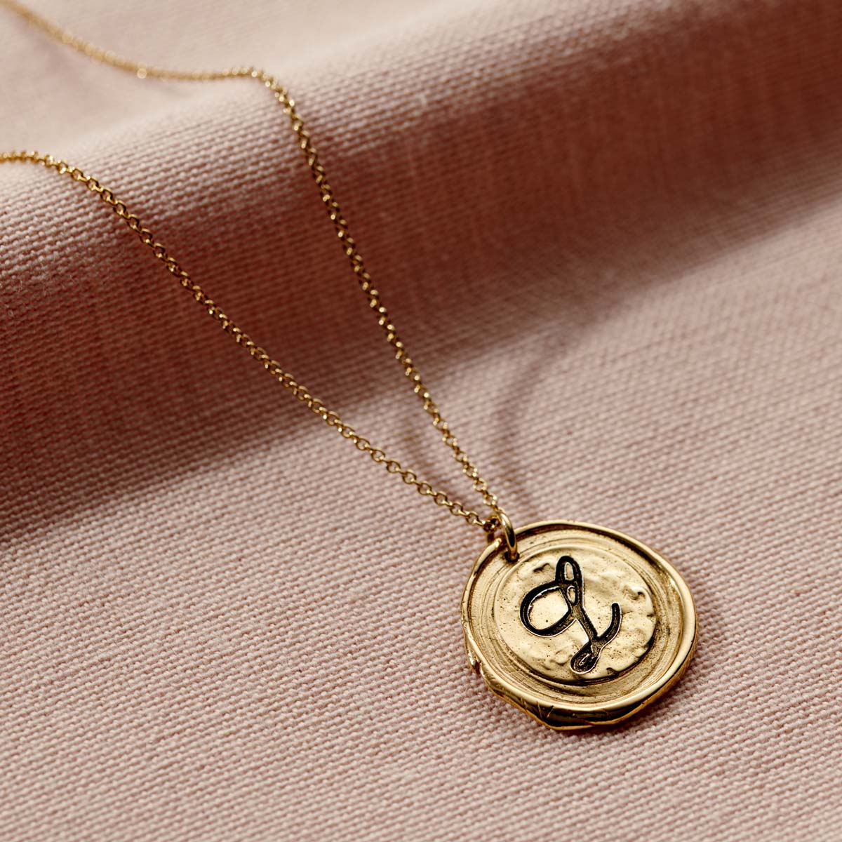 Personalised Wax Seal Initial Necklace